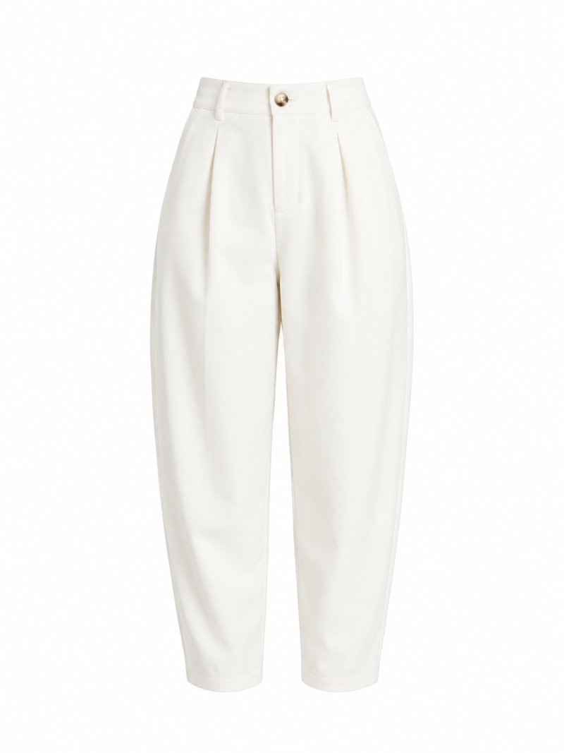 Dart Detail Trousers - White