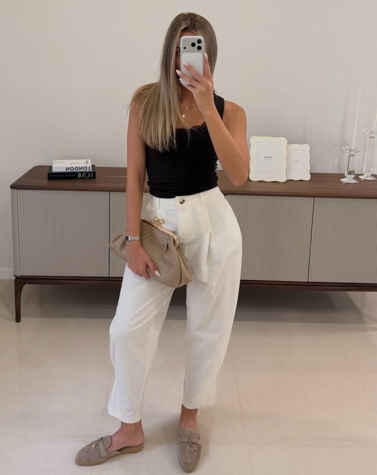Dart Detail Trousers - White