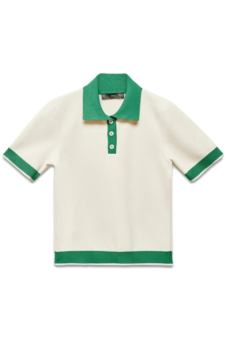 QUINTIN WHITE-GREEN  POLO BLOUSE