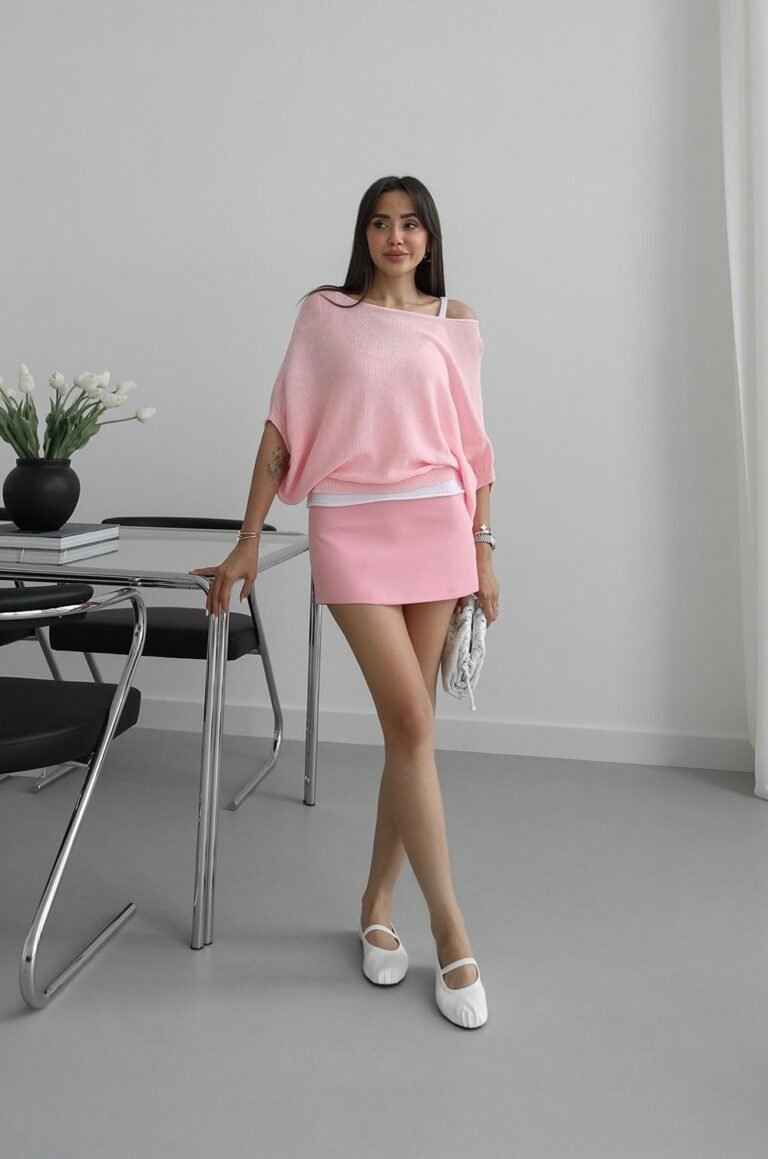 PINK KIERA HIGH WAISTED SHORTS SKIRT