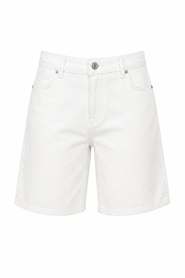 City Size Denim Shorts- white