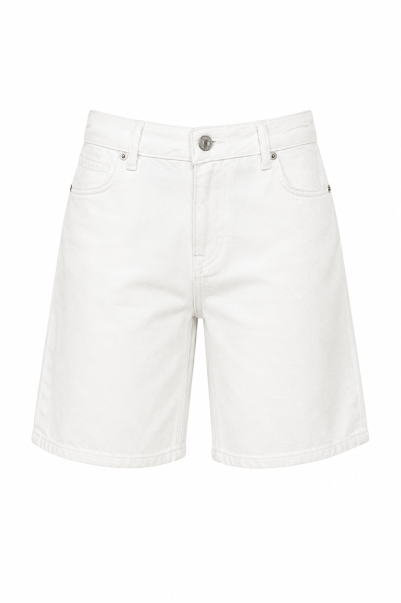 City Size Denim Shorts- white