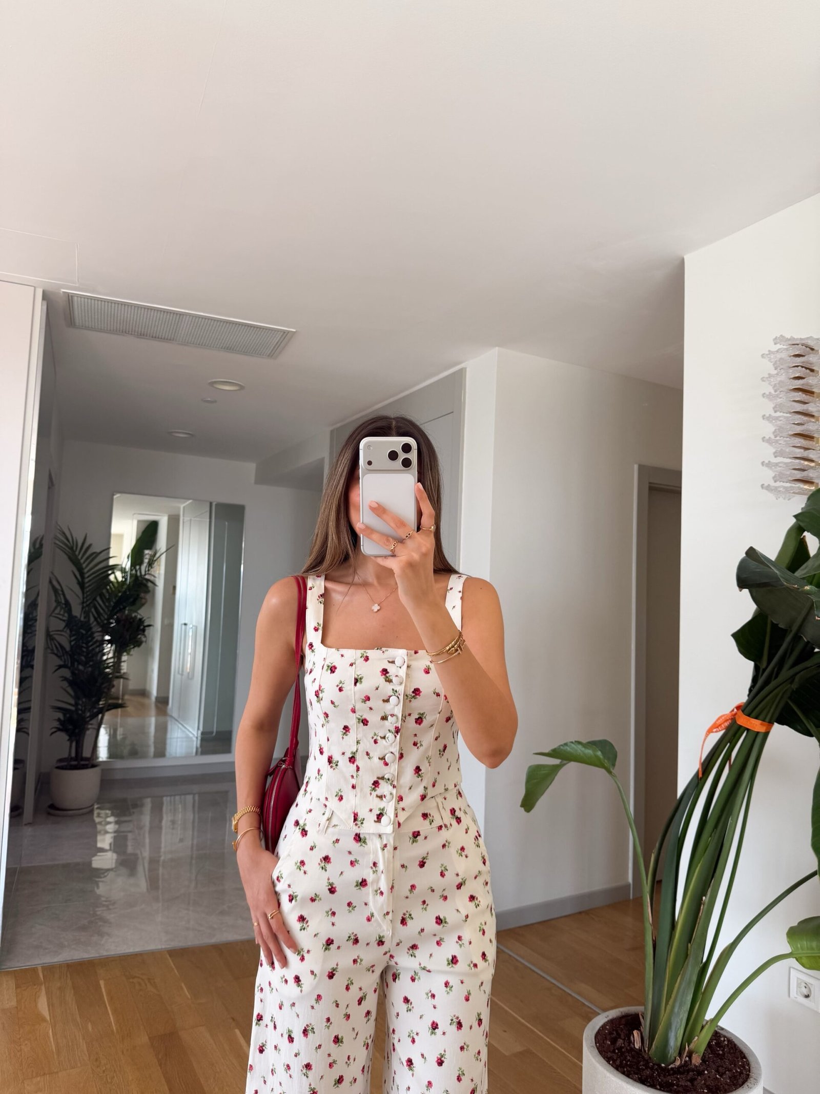 FLORAL PRINT PANTS AND BLOUSE TWO-PIECE SET - Image 3