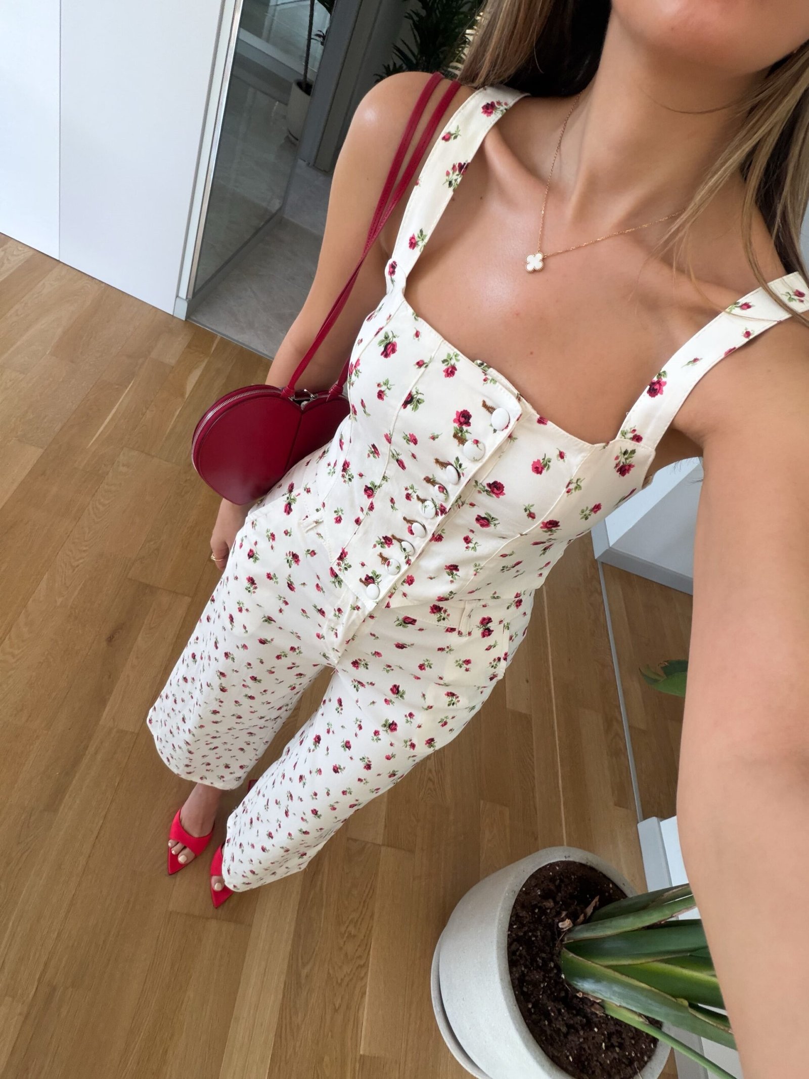 FLORAL PRINT PANTS AND BLOUSE TWO-PIECE SET - Image 4