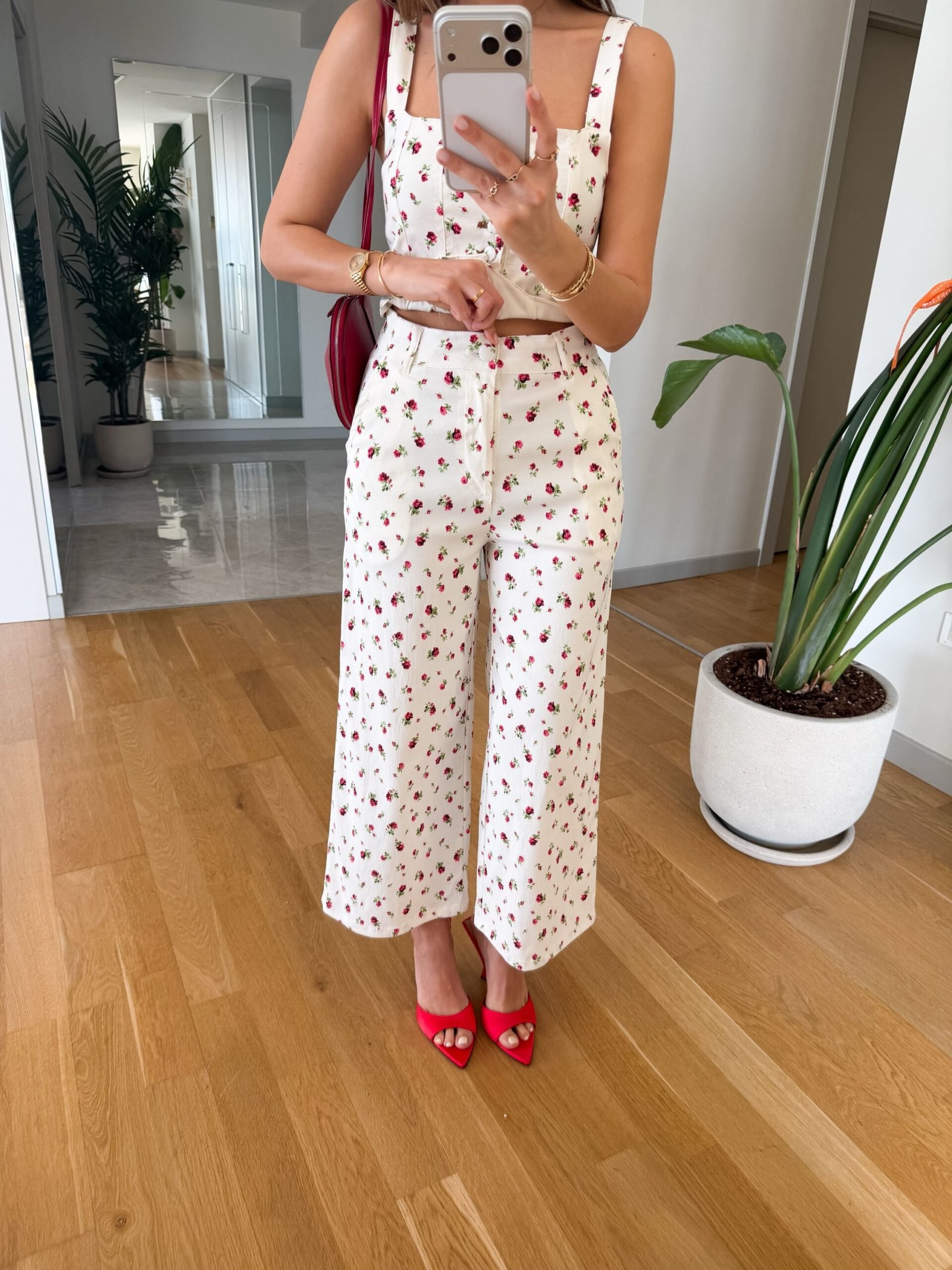FLORAL PRINT PANTS AND BLOUSE TWO-PIECE SET - Image 5