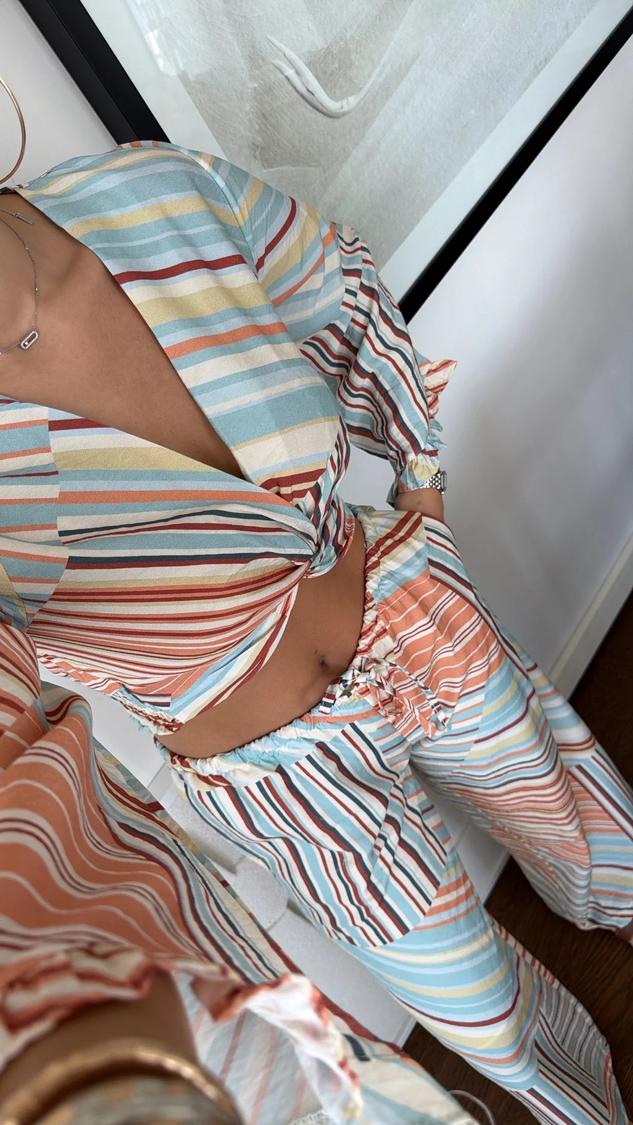 STRIPED TIE-DETAIL SET - Image 4