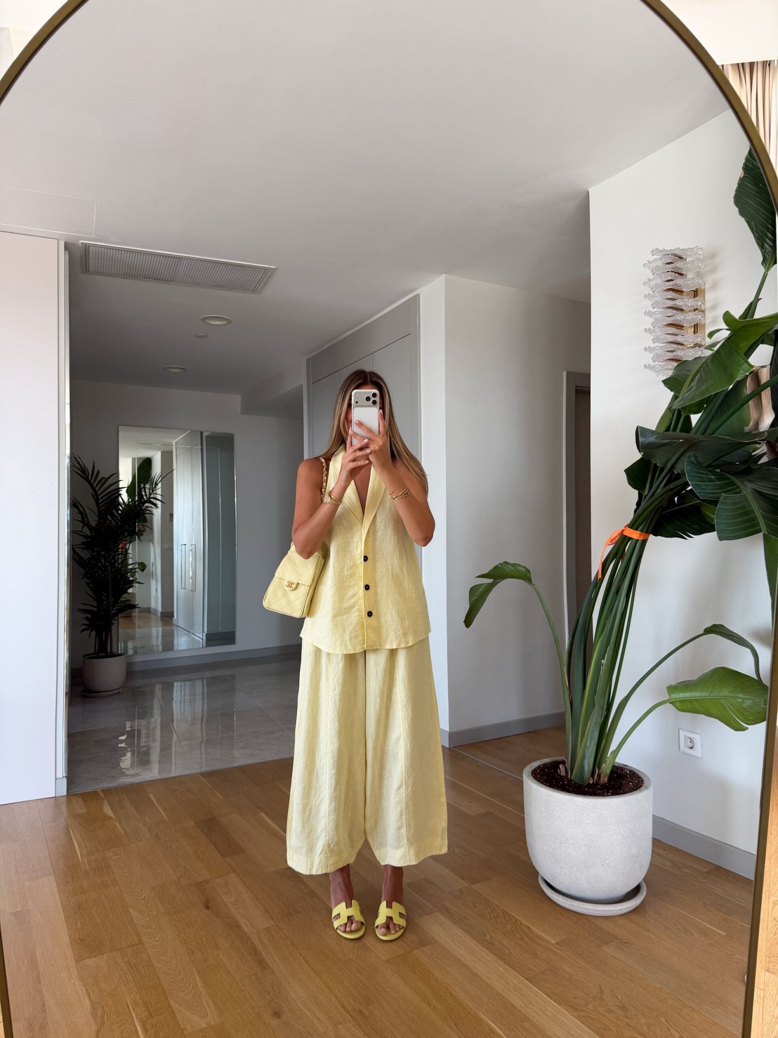 100% Linen Vest and Trousers Set - Butter yellow - Image 3