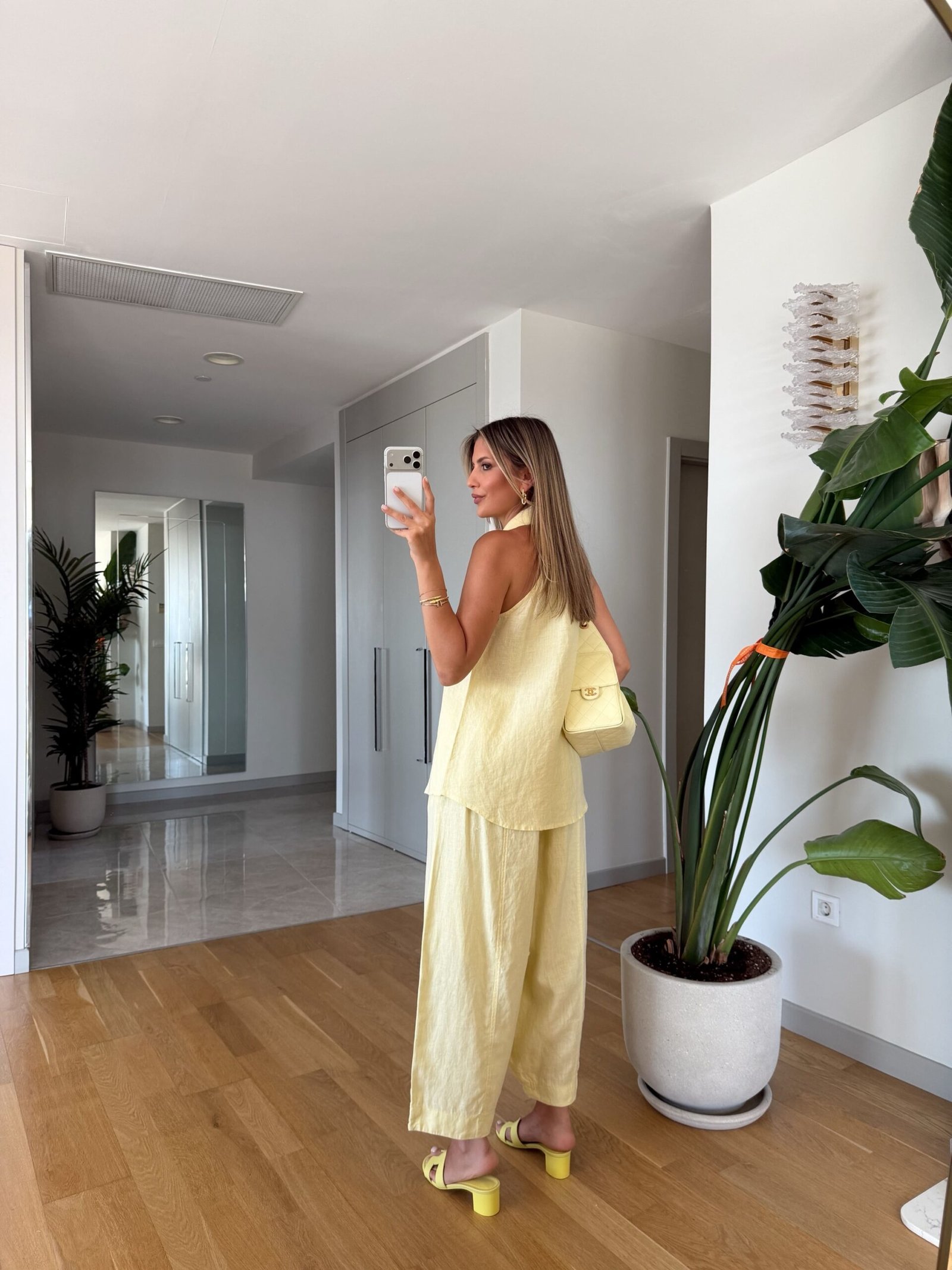 100% Linen Vest and Trousers Set - Butter yellow - Image 7