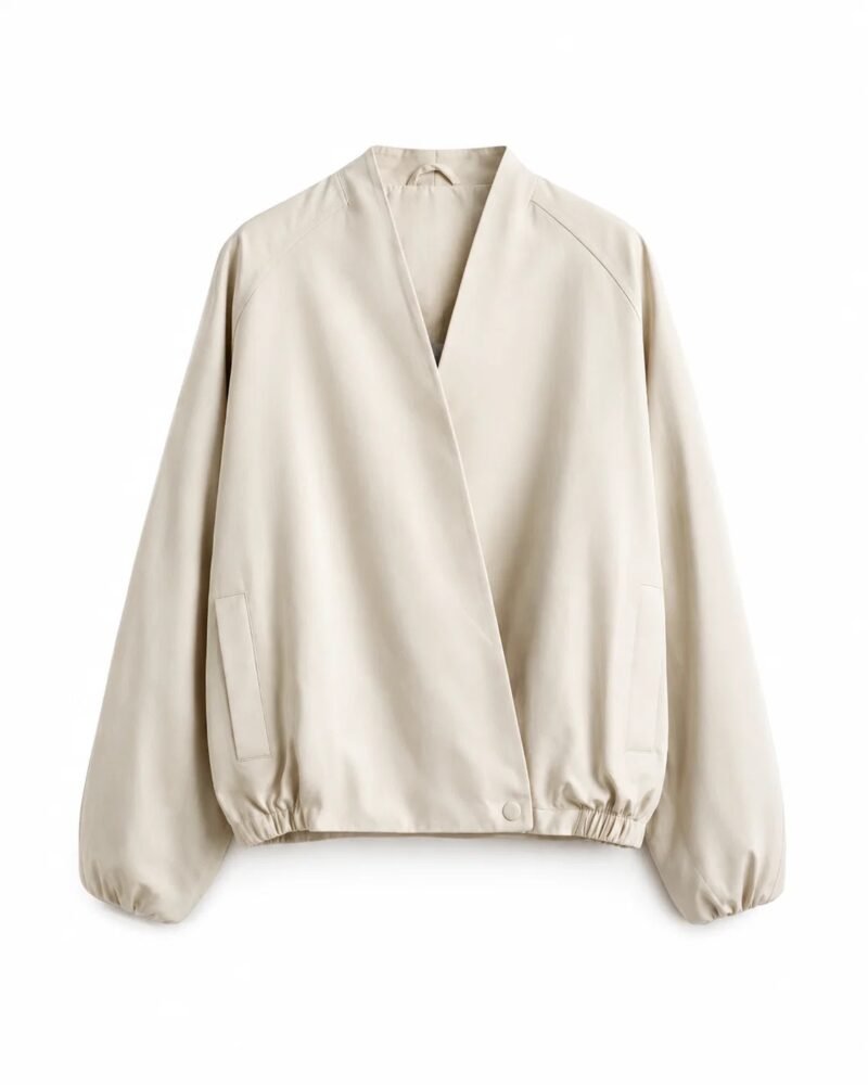 Cream Short Trench Coat