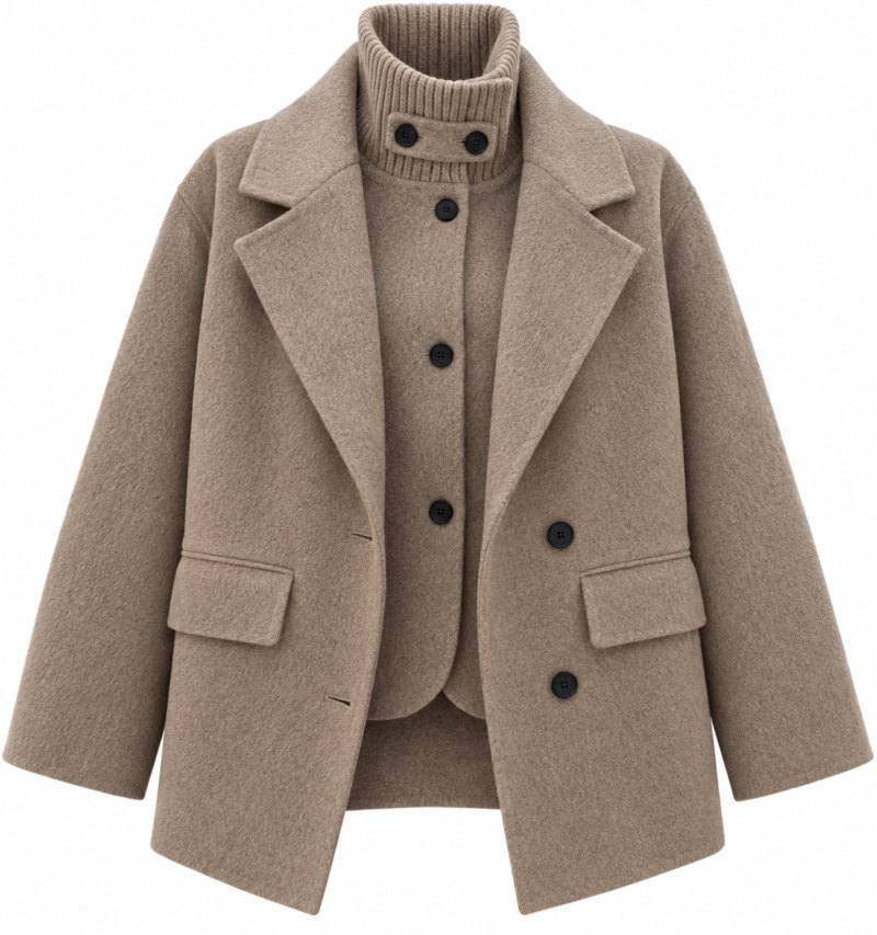 Women's Wool  Jacket and Vest Set