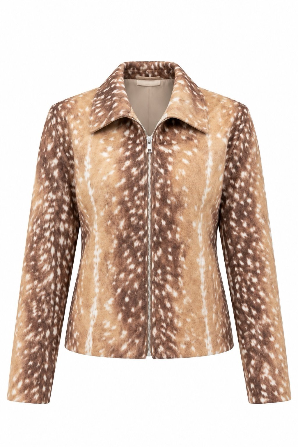 Bambi-Print Zippered Jacket