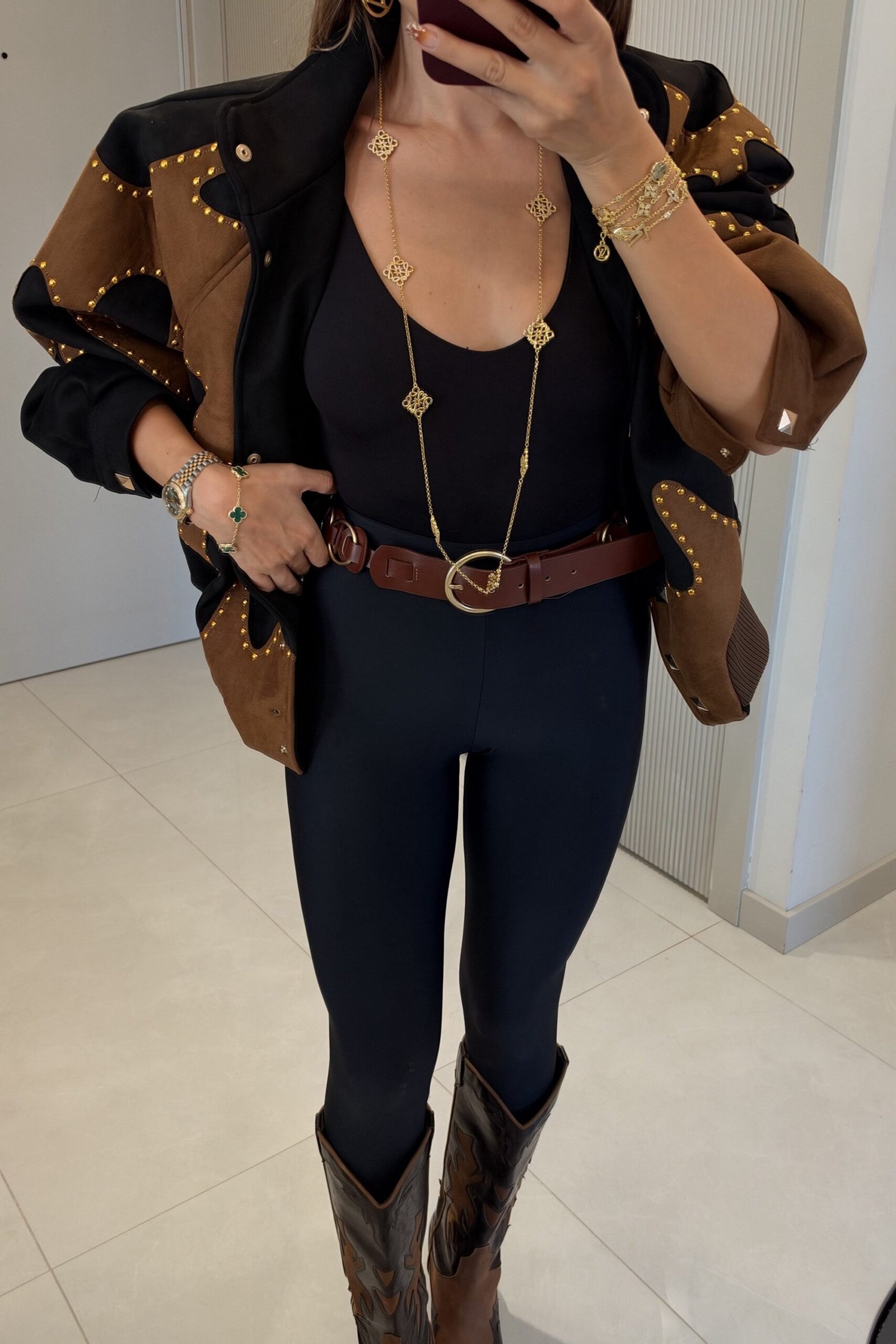 Sharm Padded-Shoulder Suede Designer Jacket - Image 10
